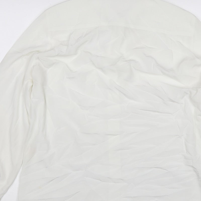 Basler Women Ivory UK 10 Classic Collared Long Sleeve Button-Up Blouse