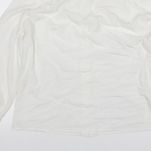 Basler Women Ivory UK 10 Classic Collared Long Sleeve Button-Up Blouse