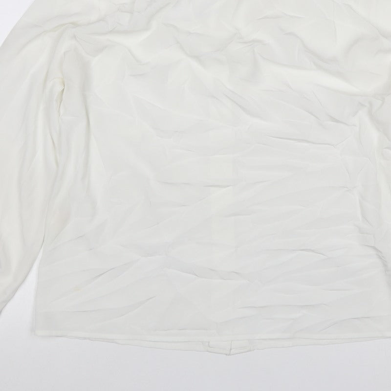Basler Women Ivory UK 10 Classic Collared Long Sleeve Button-Up Blouse