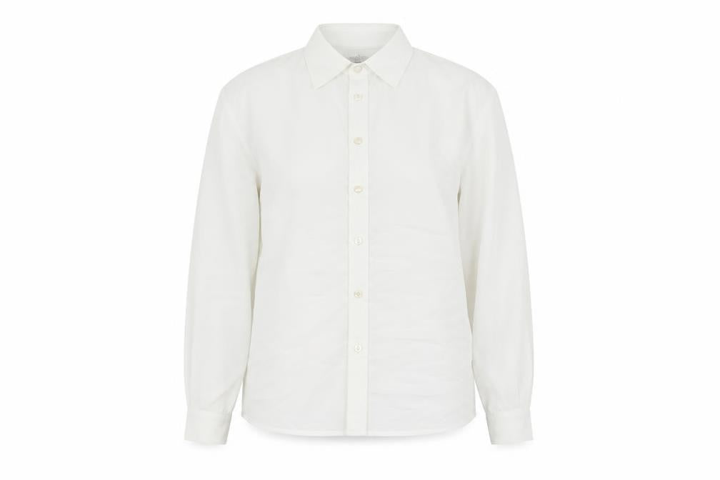 Basler Women Ivory UK 10 Classic Collared Long Sleeve Button-Up Blouse