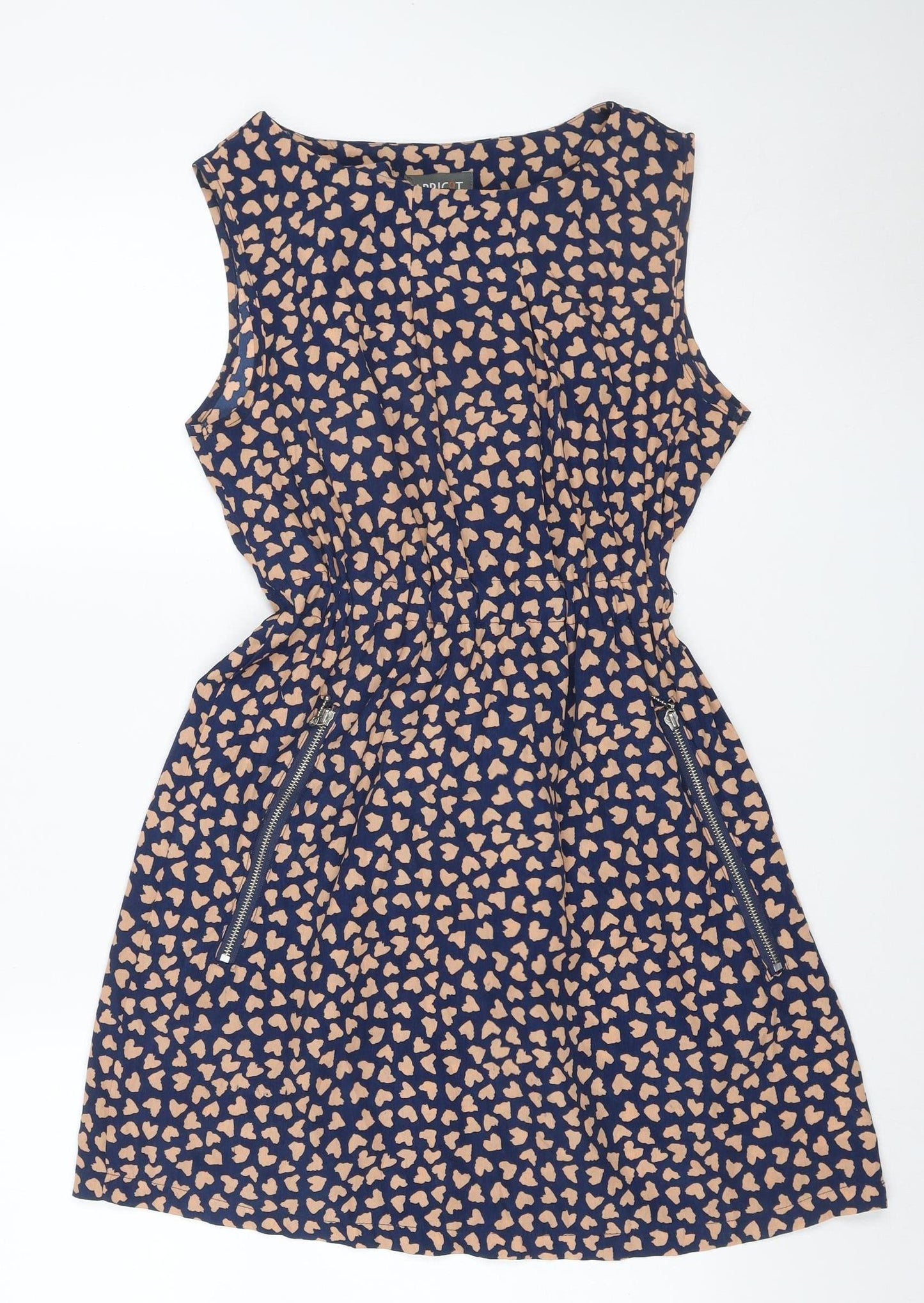 Apricot Women’s Blue Beige Leopard Print Ruched Bodycon Dress Size S
