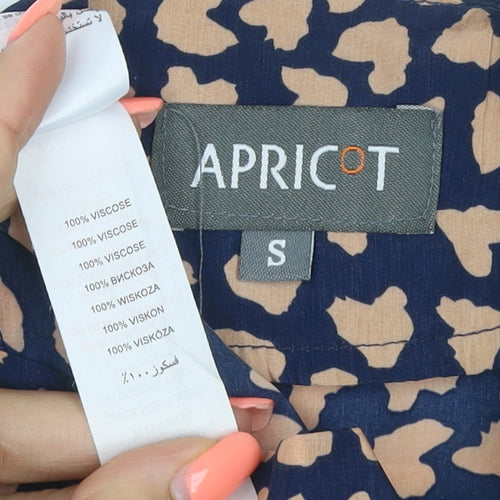 Apricot Women’s Blue Beige Leopard Print Ruched Bodycon Dress Size S