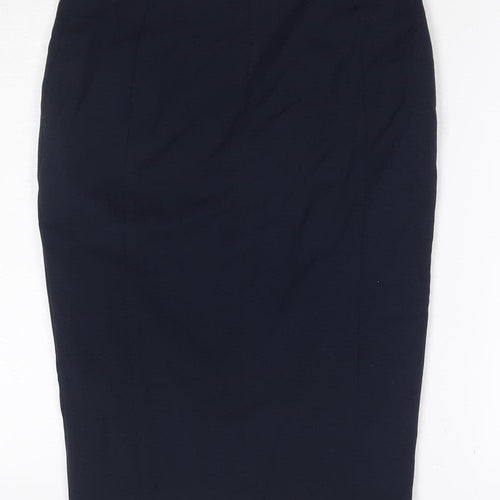 Marks and Spencer Women Navy UK 8 Pencil Knee Length Work Skirt