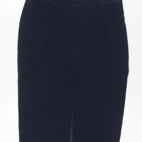 Marks and Spencer Women Navy UK 8 Pencil Knee Length Work Skirt
