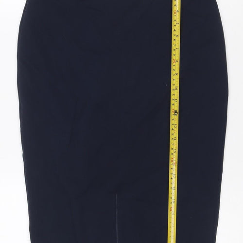 Marks and Spencer Women Navy UK 8 Pencil Knee Length Work Skirt