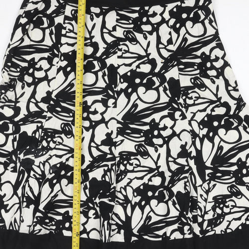 Style by EWM Women’s Black Ivory Floral Skater Skirt UK 14