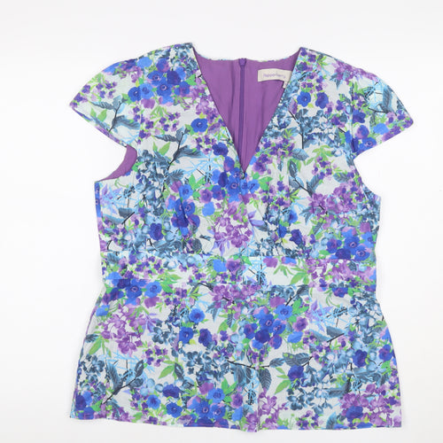 Pepperberry Women’s Multicoloured Floral Cotton V-Neck Blouse Size 18