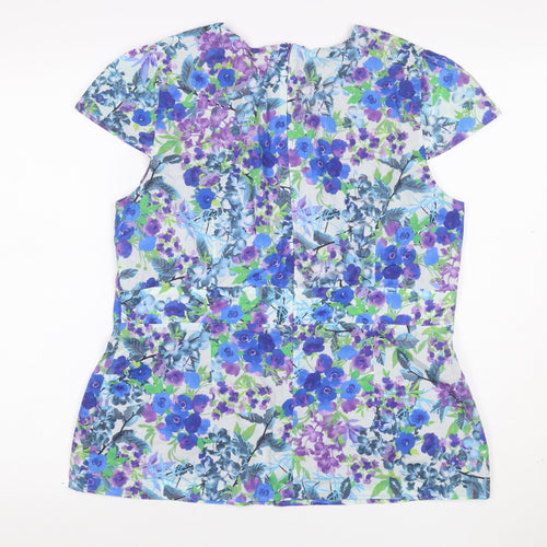 Pepperberry Women’s Multicoloured Floral Cotton V-Neck Blouse Size 18