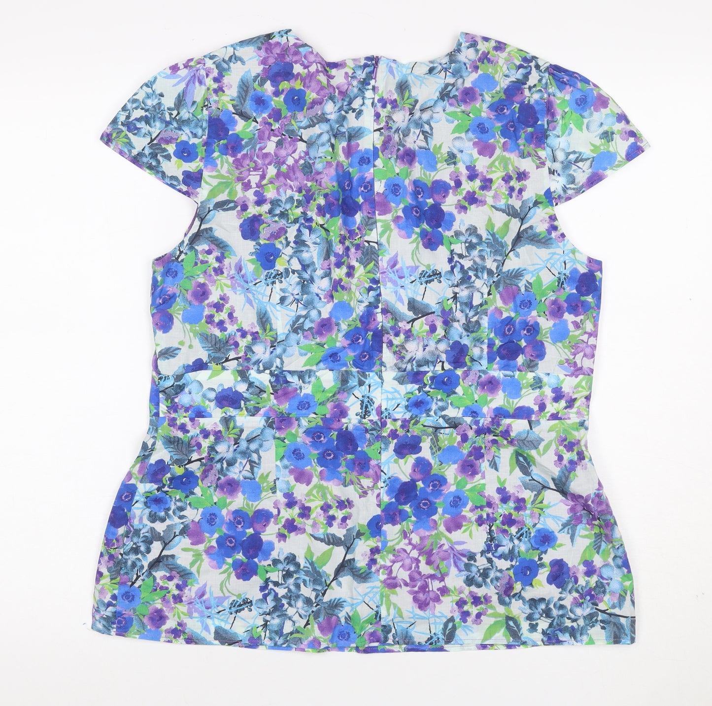 Pepperberry Women’s Multicoloured Floral Cotton V-Neck Blouse Size 18