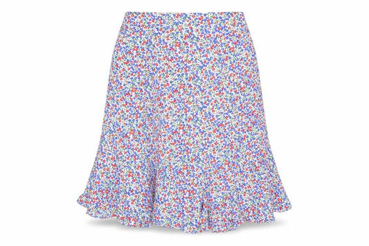 Damart Women Multicoloured UK 16 Floral Flare Midi Skirt