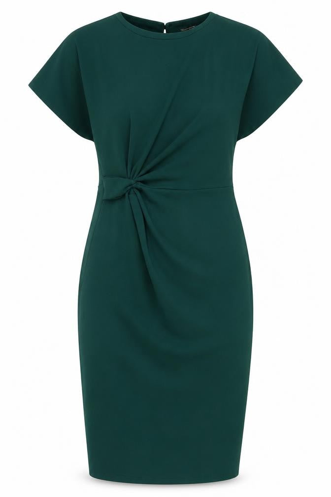 Lipsy London Women’s Green UK 10 Bodycon Knee Length Ruched Dress