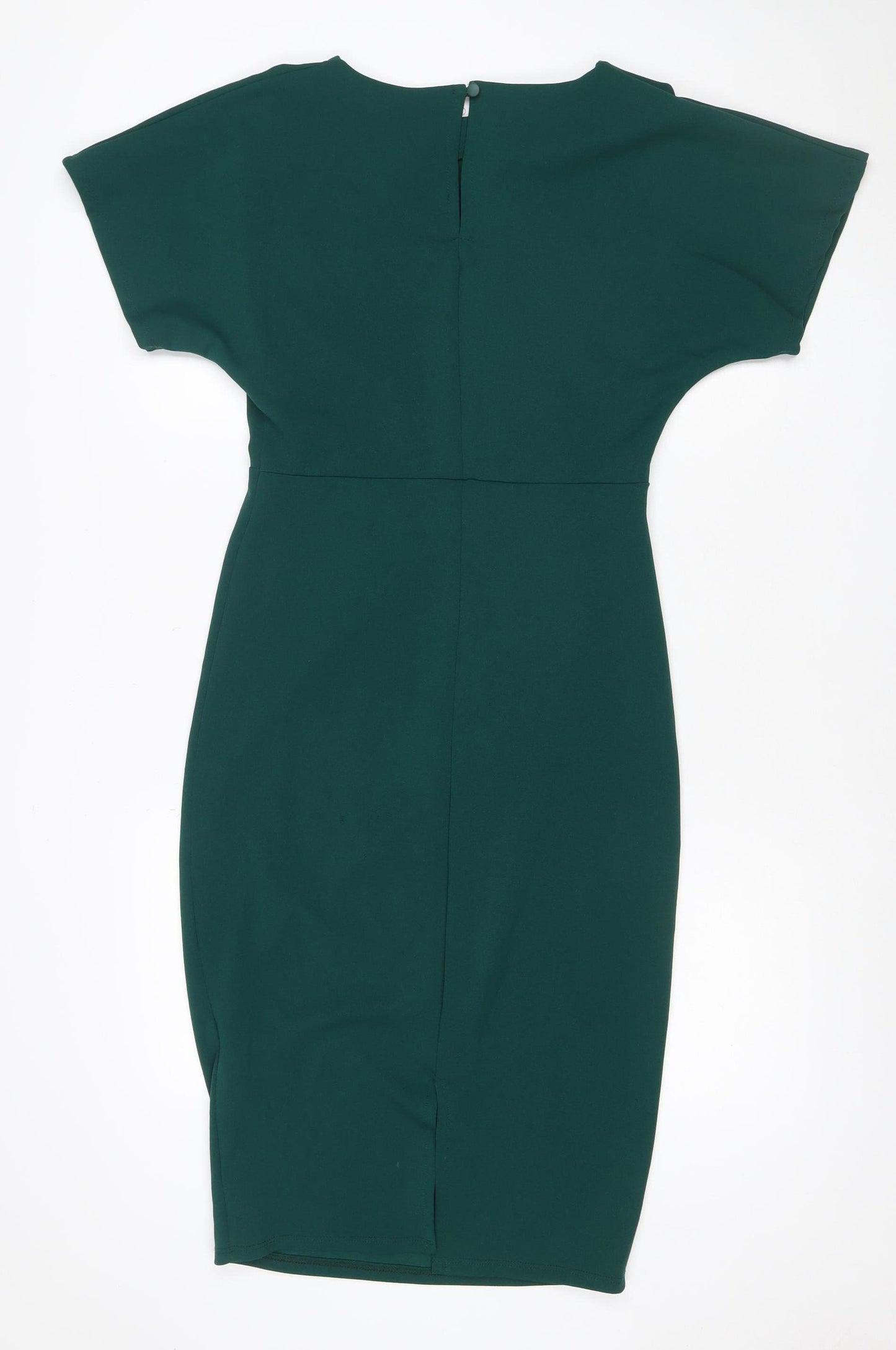 Lipsy London Women’s Green UK 10 Bodycon Knee Length Ruched Dress