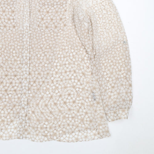 Mint Velvet Women Beige Animal Print V-Neck Blouse UK 10