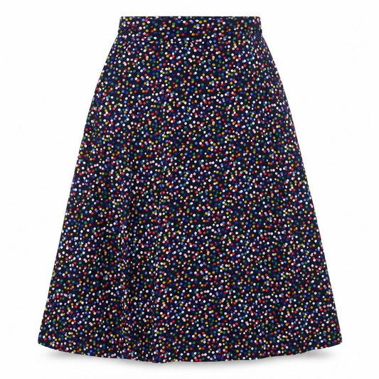 Jones Women’s Multicoloured UK 10 Flare Long Polka Dot Stretch Skirt