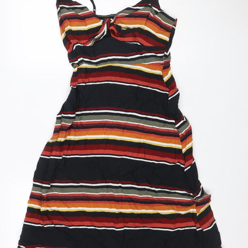 Warehouse Women Multicoloured UK 10 Striped Strappy Maxi Dress
