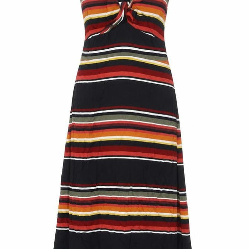 Warehouse Women Multicoloured UK 10 Striped Strappy Maxi Dress