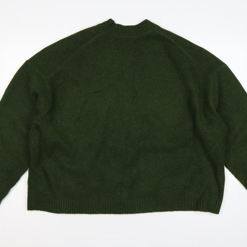 Uniqlo Women’s Green XL Wool Blend V-Neck Button Cardigan