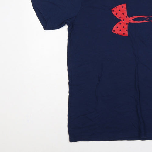 Under Armour Men’s Blue XL HeatGear USA Flag Logo Graphic T-Shirt