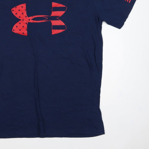 Under Armour Men’s Blue XL HeatGear USA Flag Logo Graphic T-Shirt
