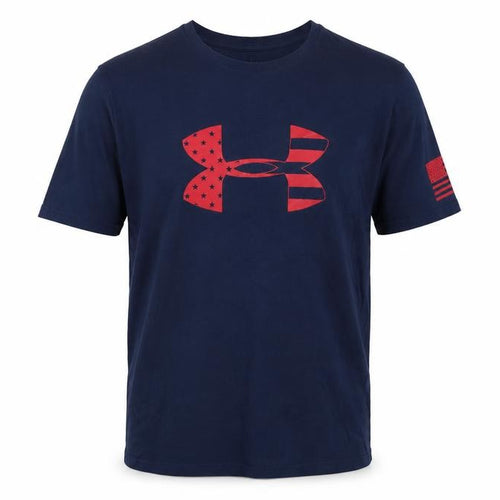 Under Armour Men’s Blue XL HeatGear USA Flag Logo Graphic T-Shirt