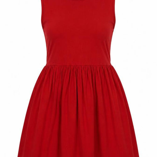ASOS Women Red UK 6 Fit & Flare Sleeveless Jersey Short Dress
