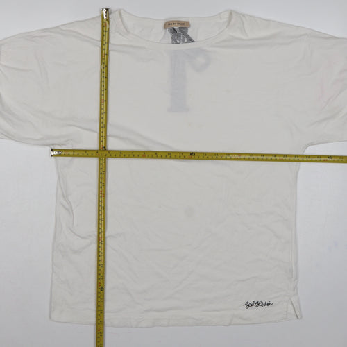 See by Chloé Women White UK 14 Relaxed Zip Graphic T-Shirt