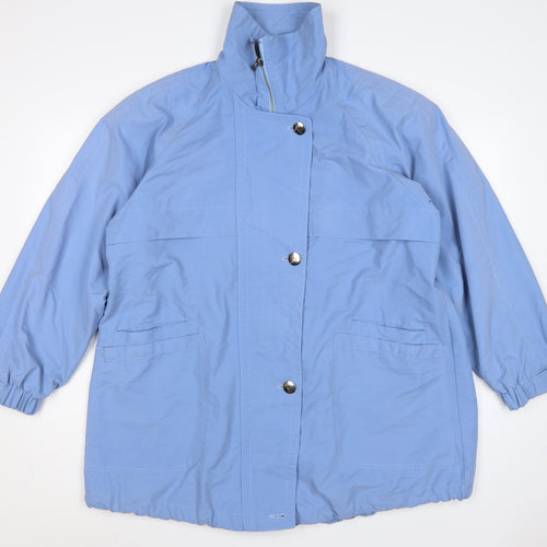 Marks & Spencer Women Blue UK 12 Mid Length Anorak Jacket