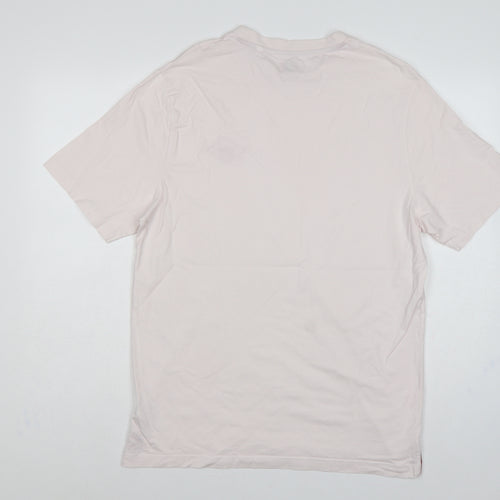 Lee Cooper Originals Men’s White XL Logo Crew Neck Cotton T-Shirt