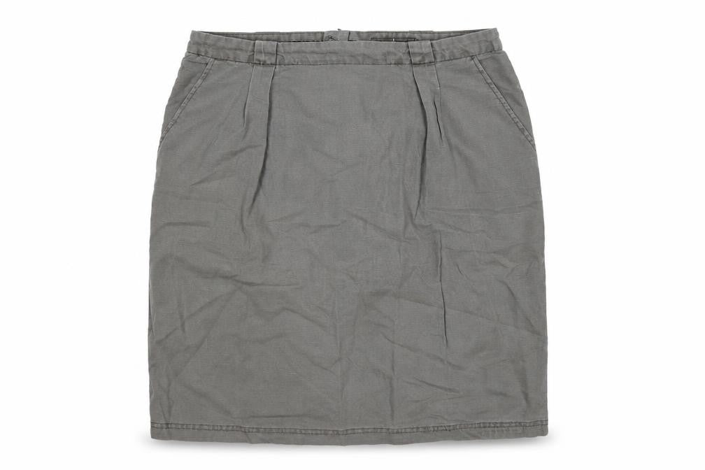 Seasalt Cornwall Women’s Grey UK 14 Linen Cotton Pencil Knee Skirt