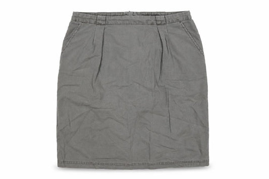 Seasalt Cornwall Women’s Grey UK 14 Linen Cotton Pencil Knee Skirt
