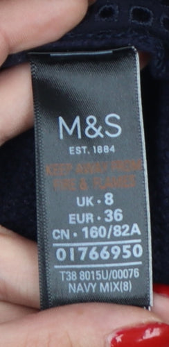 Marks and Spencer Per Una Women’s Navy UK 8 Full Zip Knit Cardigan