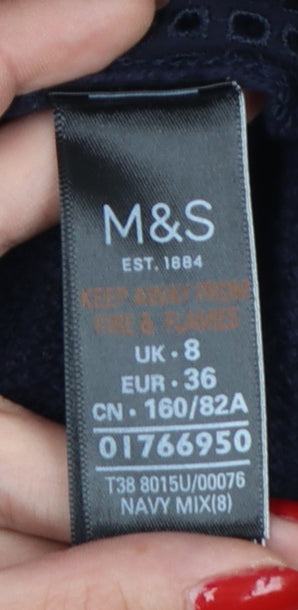 Marks and Spencer Per Una Women’s Navy UK 8 Full Zip Knit Cardigan
