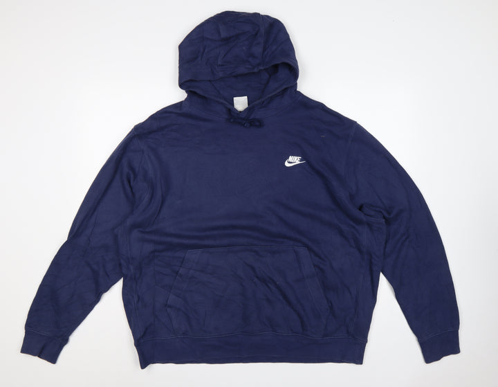 Nike Men’s Blue XL Pullover Hoodie Logo Sports Fleece Pockets