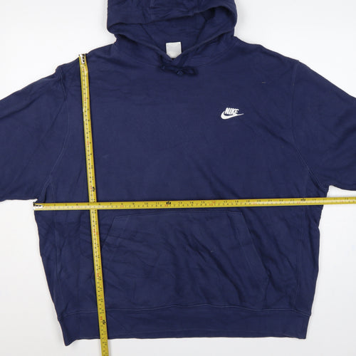 Nike Men’s Blue XL Pullover Hoodie Logo Sports Fleece Pockets