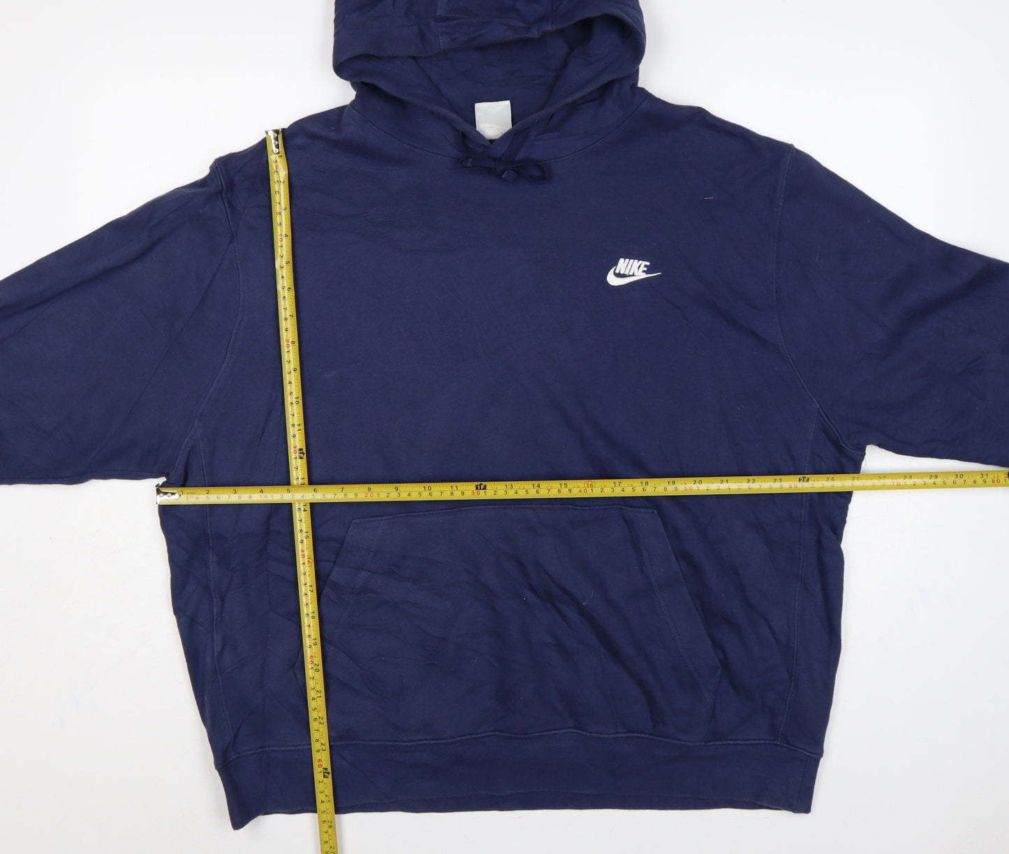 Nike Men’s Blue XL Pullover Hoodie Logo Sports Fleece Pockets