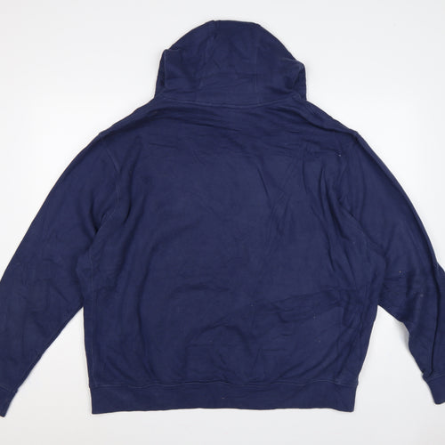 Nike Men’s Blue XL Pullover Hoodie Logo Sports Fleece Pockets