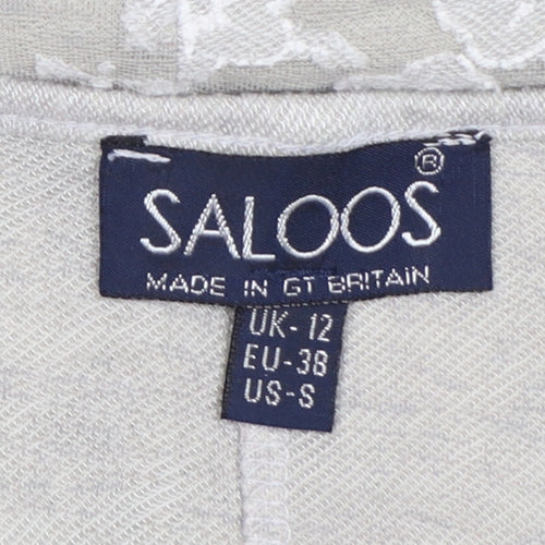 Saloos Women Ivory Floral Lace Sleeveless Tank Top UK 12