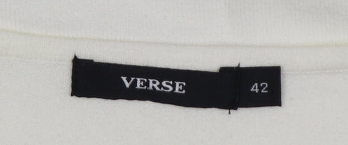 Verse Women’s Ivory UK 14 Beaded Sequin V-Neck Tank Top