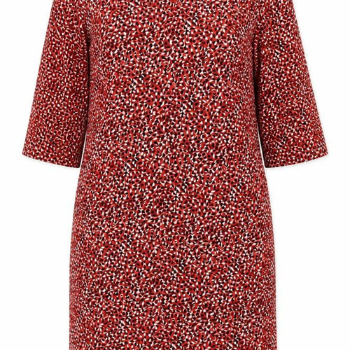 Marks & Spencer Women Red Geometric Print Size 12 Sheath Midi Dress