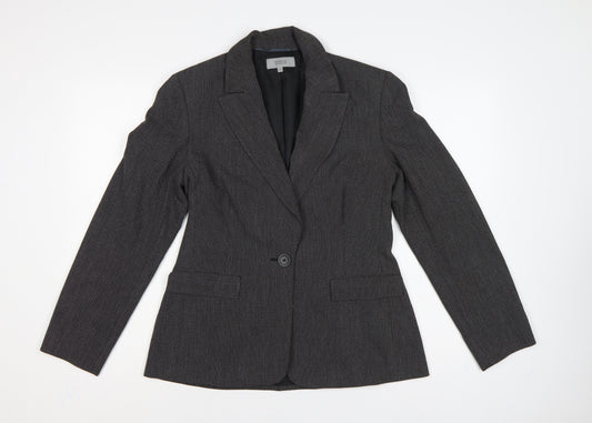 Marks and Spencer Women's Black Mix UK 12 Tailored Blazer
