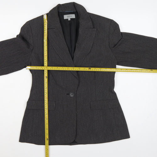 Marks and Spencer Women's Black Mix UK 12 Tailored Blazer