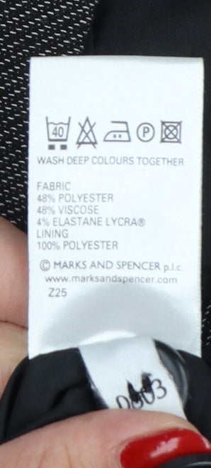 Marks and Spencer Women's Black Mix UK 12 Tailored Blazer