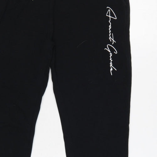 Avant Garde Paris Men’s Black M Logo Drawstring Cuffed Joggers