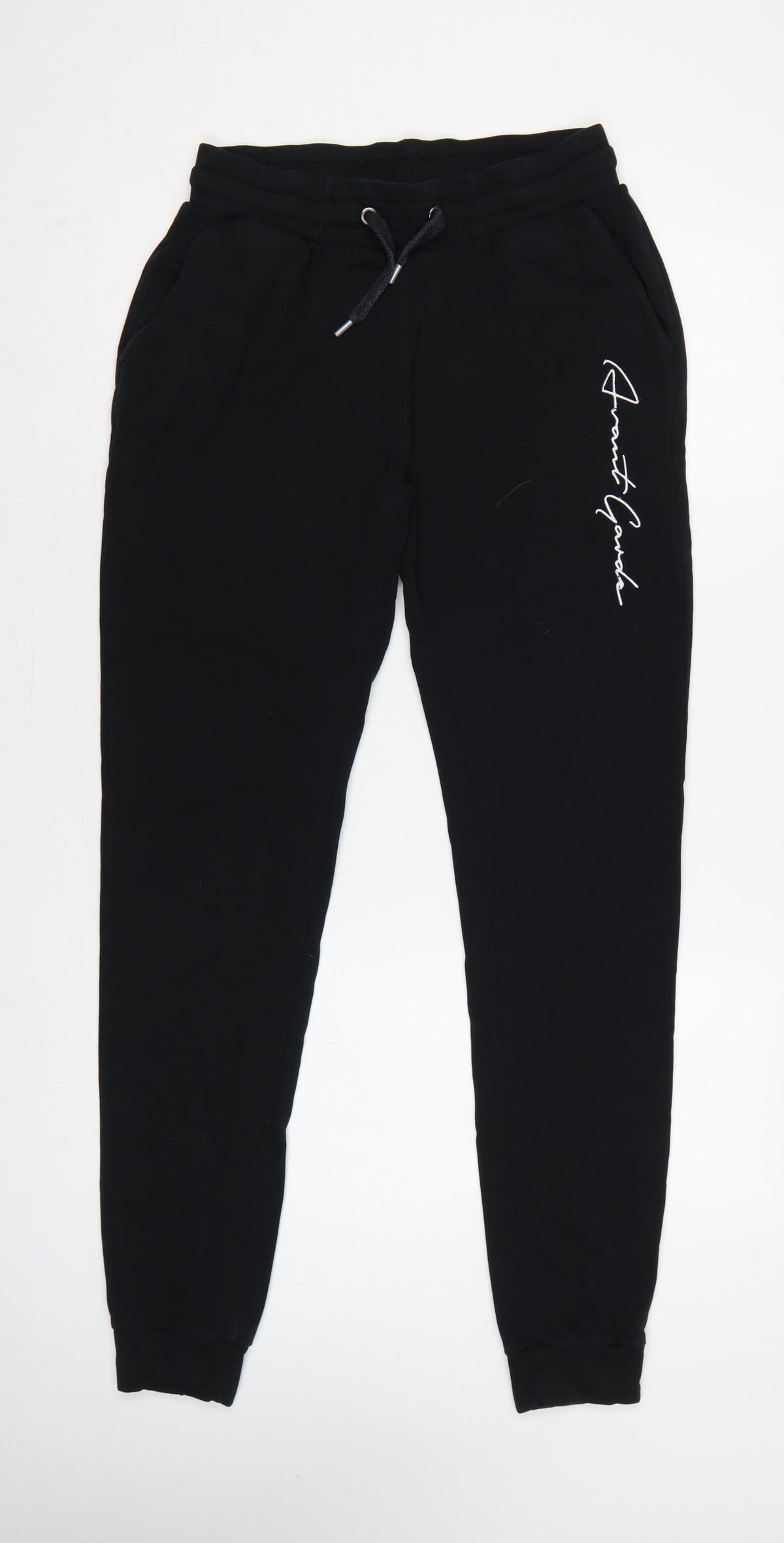 Avant Garde Paris Men’s Black M Logo Drawstring Cuffed Joggers