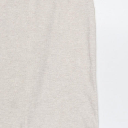 Zara Women Beige Size 8 Long Knit Straight Pencil Skirt
