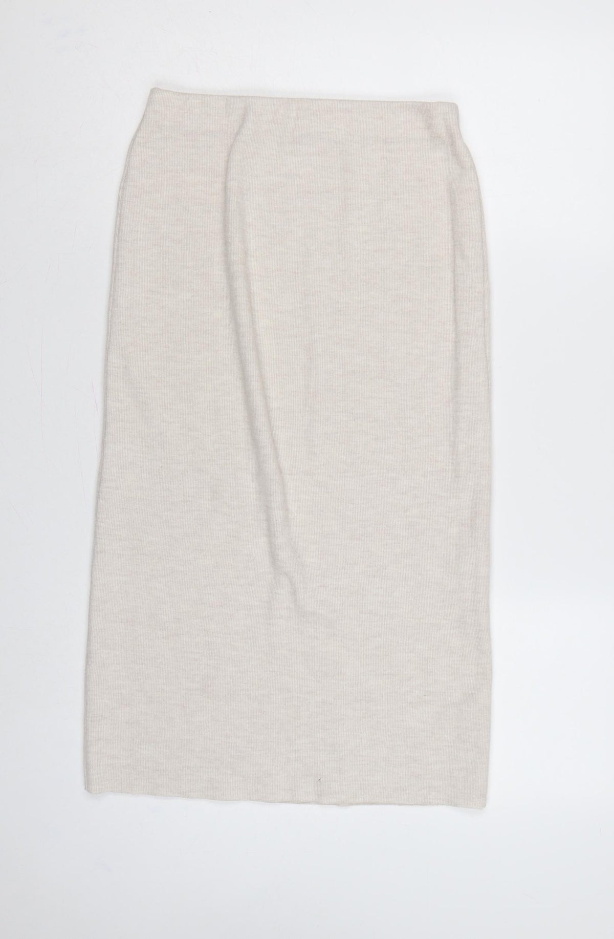 Zara Women Beige Size 8 Long Knit Straight Pencil Skirt