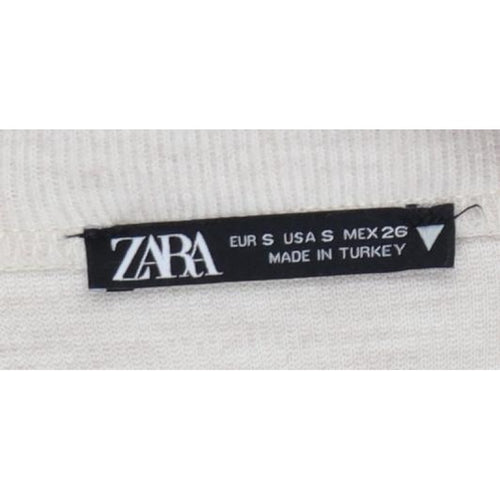 Zara Women Beige Size 8 Long Knit Straight Pencil Skirt