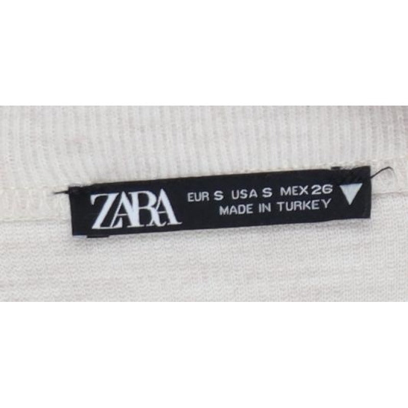 Zara Women Beige Size 8 Long Knit Straight Pencil Skirt