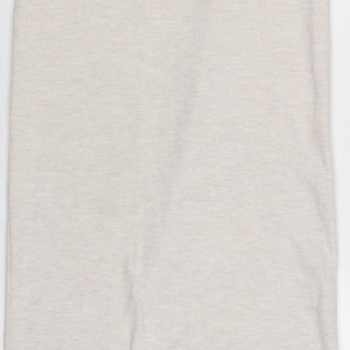 Zara Women Beige Size 8 Long Knit Straight Pencil Skirt