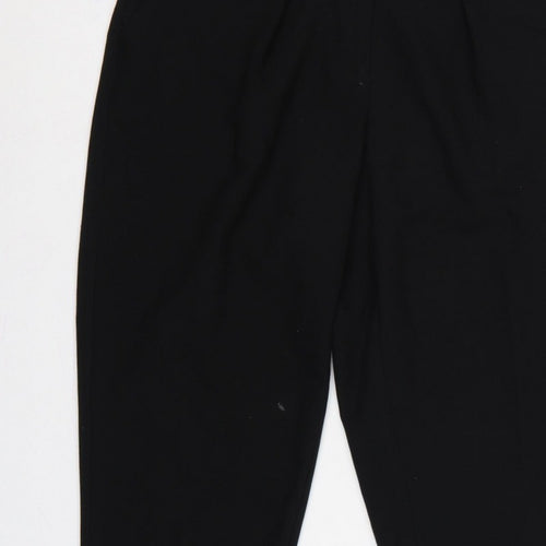 Oasis Women’s Black UK 12 Pleated Tapered Tailored Dress Trousers